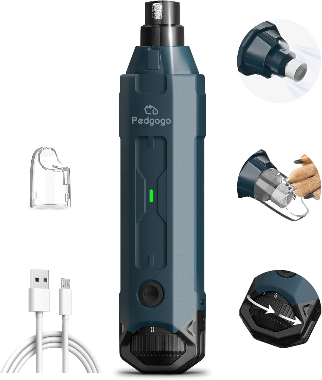 Best Dog Nail Grinder, Special Pet Grooming Tool, Super Quiet (45 dB) Nail Grind...