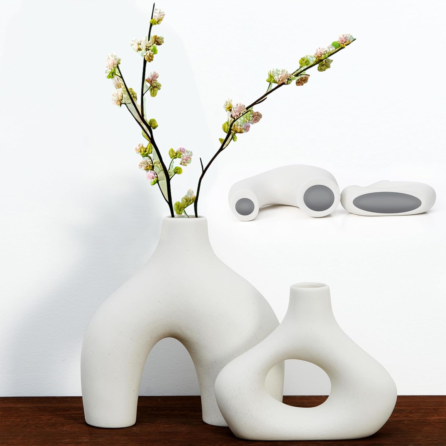 Best Donut Vase Set, Special Vase Set with Minimalist Nordic Style, Innovative W...