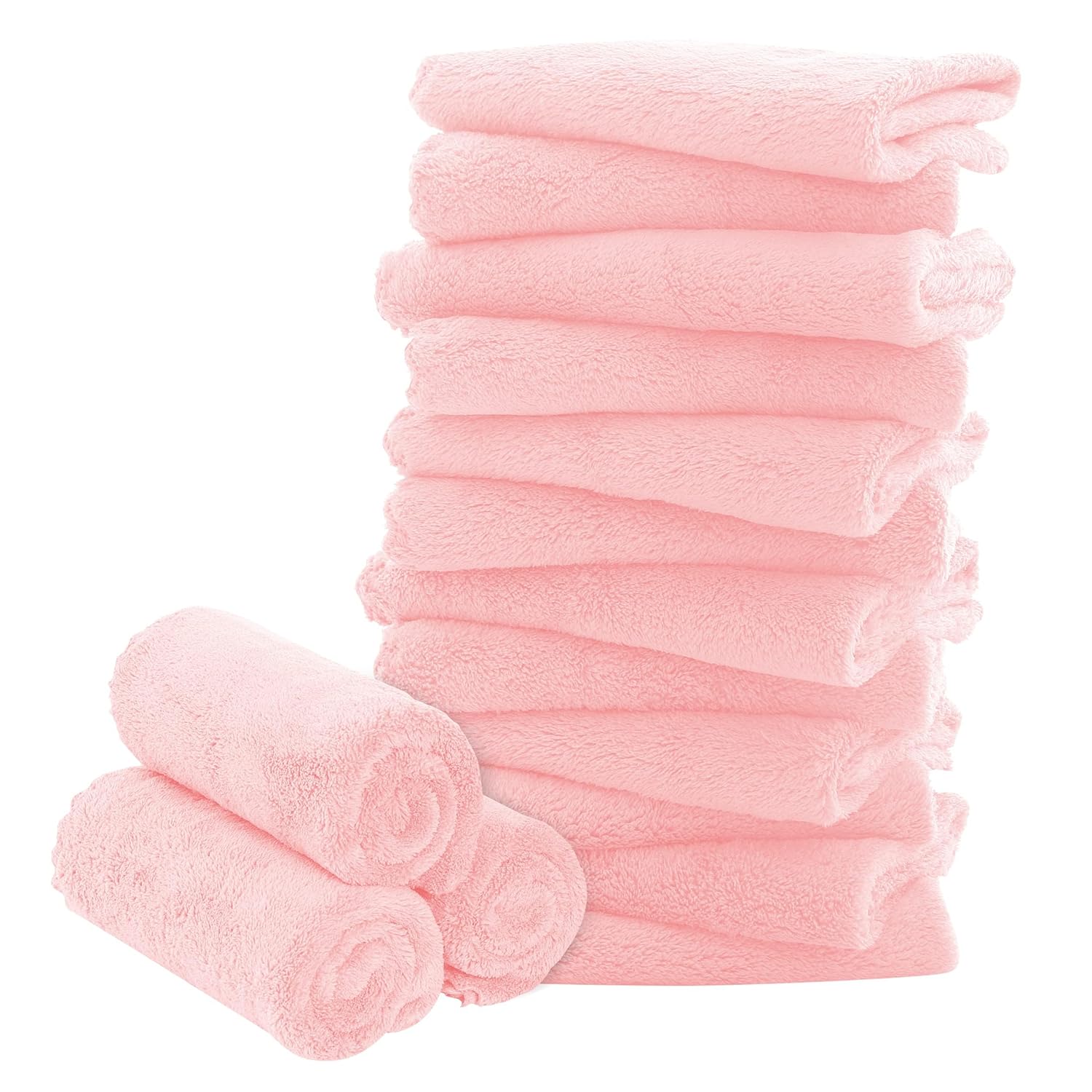 Best BAMBOO QUEEN Baby Washcloths, Luxury Coral Fleece Wash Clothes, Extra Absor...