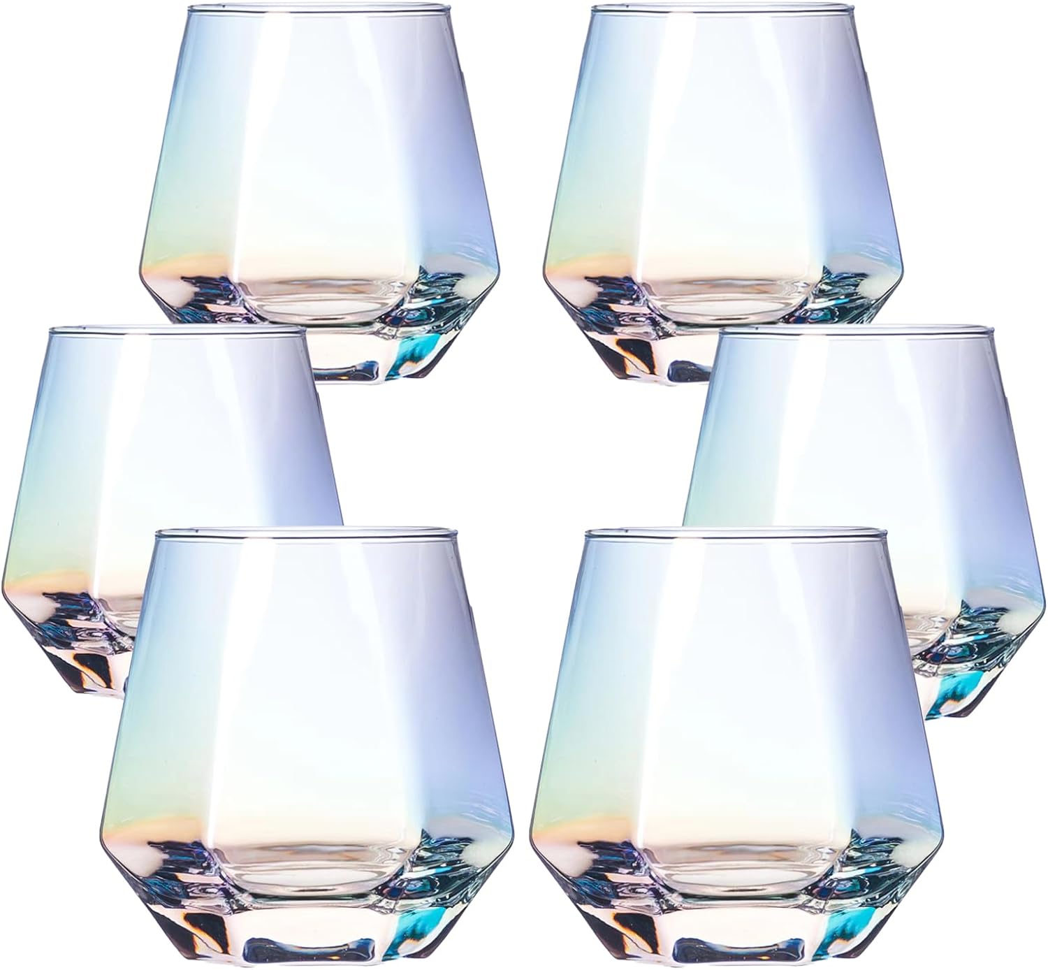 Best Hand Blown Red Wine Glasses, Premium Wine Glasses Set of 6, Special 10 oz C...