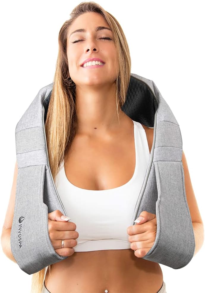 Best InvoSpa Shiatsu Back Shoulder and Neck Massager, Special Deep Tissue Kneadi...
