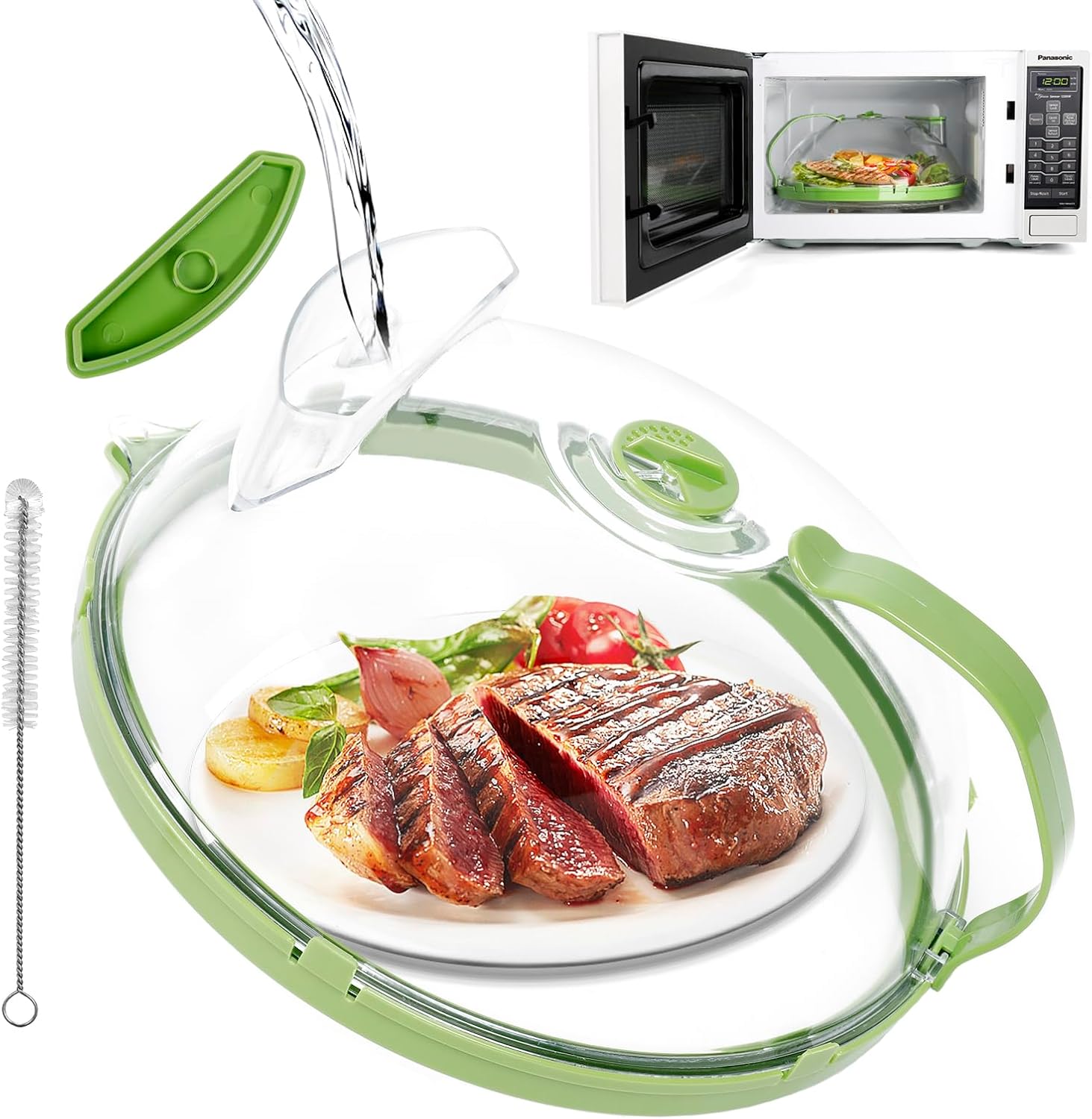 Best Microwave Splatter Cover, Special Steam Vent Function for 10 Inch Cover, Af...