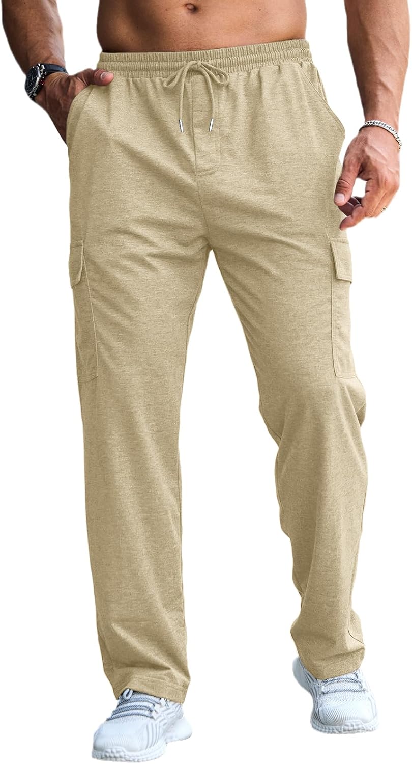 Best CTU Mens Fashion Baggy Sweatpants, Special Lightweight Workout Cargo Sweatp...