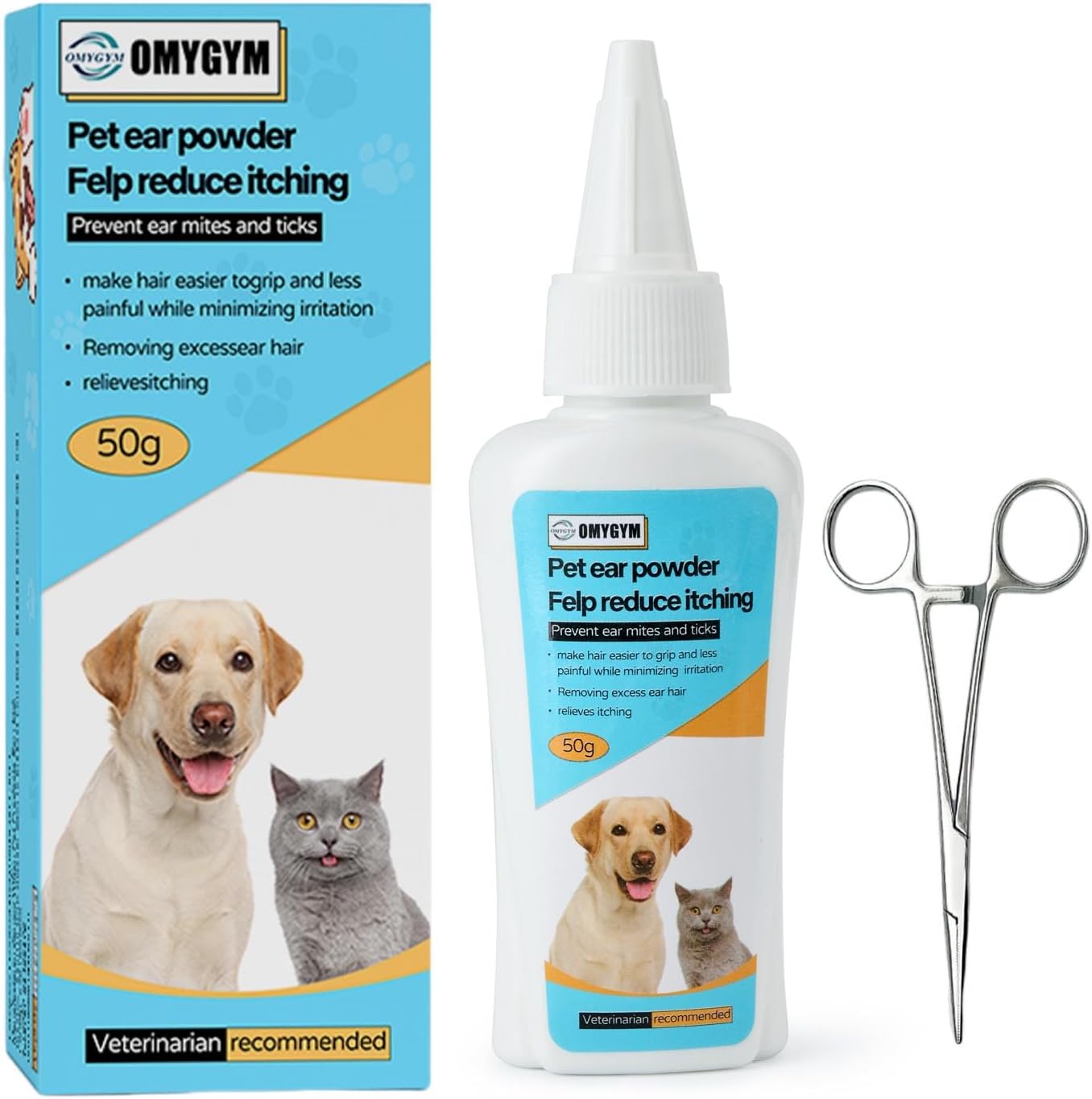 Best Dog Ear Cleaner Powder, Special Ear Hair Removal Powder for Dogs, Effective...