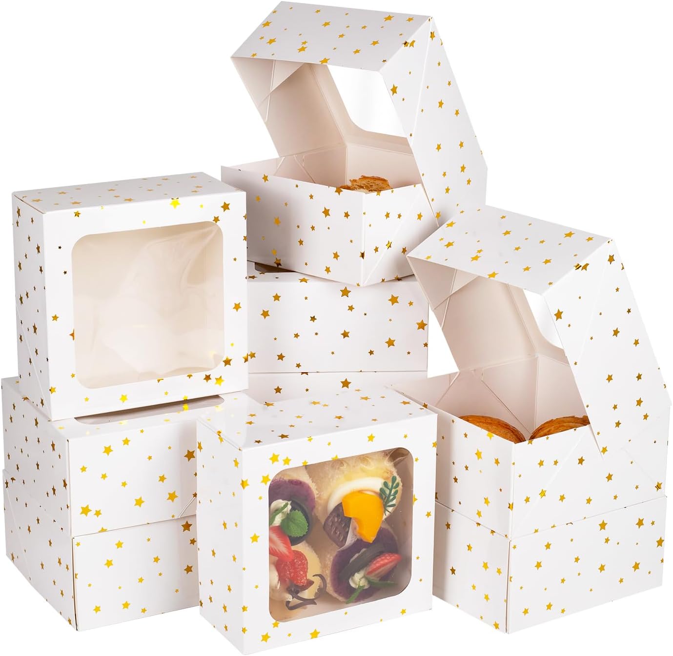 Best 6 Inch Desserts Boxes, High-Quality White Cake Boxes for Gift Giving, Speci...