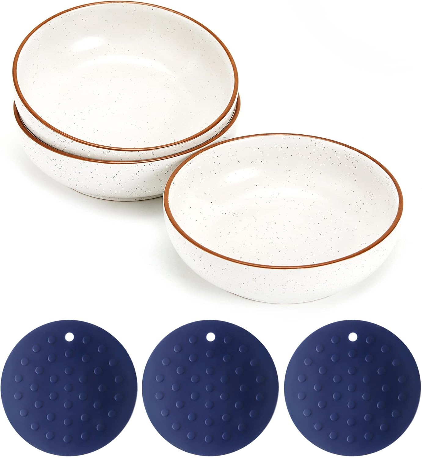 Best Howise 6inch Cat Bowls, Special Ceramic Cat Bowls with Non-Slip Mat, Innova...