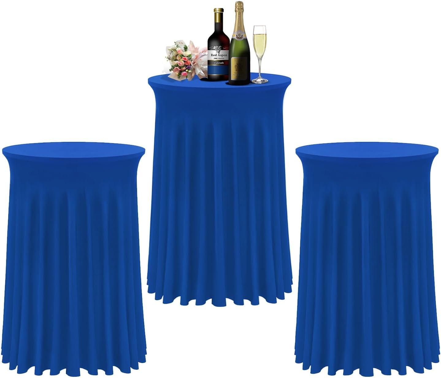 Best Cocktail Table Covers, High-Quality 3 Pack 32"x 43" Royal Blue Cocktail Tab...