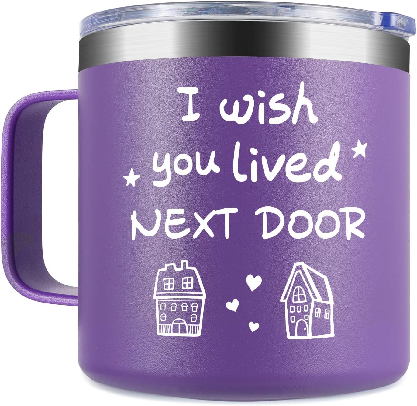 Best Purple Tumbler Mug 14oz, Special Gift for Women, Funny Friendship Ideas, In...