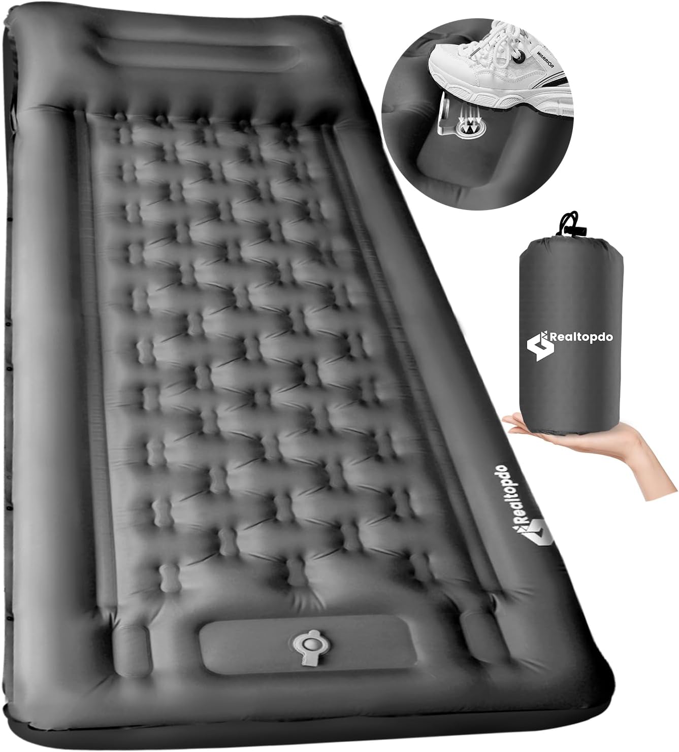 Best 5'' Extra Thick Sleeping Pad, Special Self Inflating Camping Pad with Pillo...