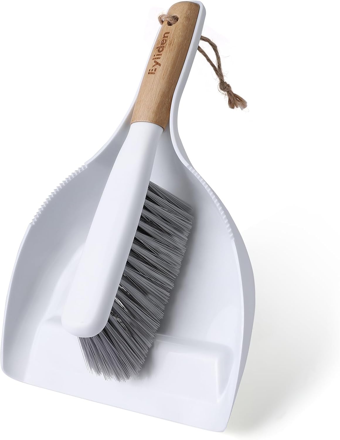 Best Eyliden Brush and Dustpan Set, Special Portable Bamboo Handle Cleaning Brus...