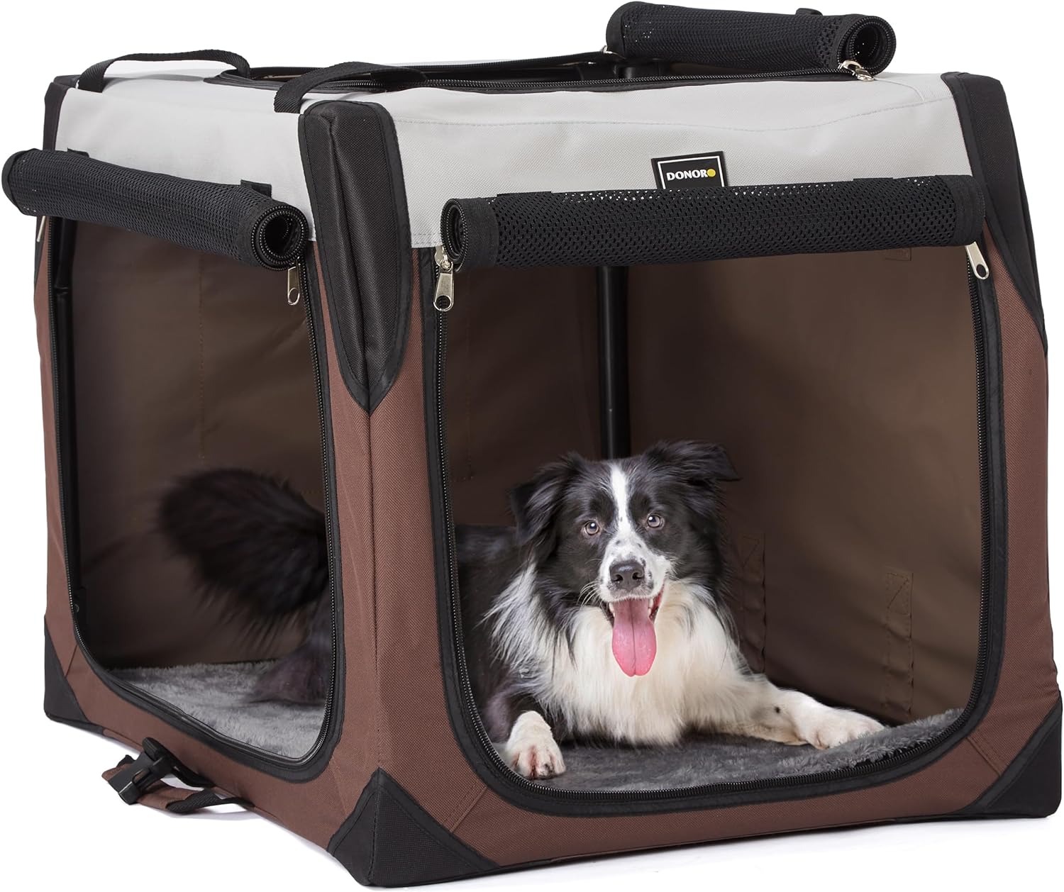 Best DONORO Dog Crates, Special Portable Collapsible Dog Kennel, Innovative Thre...