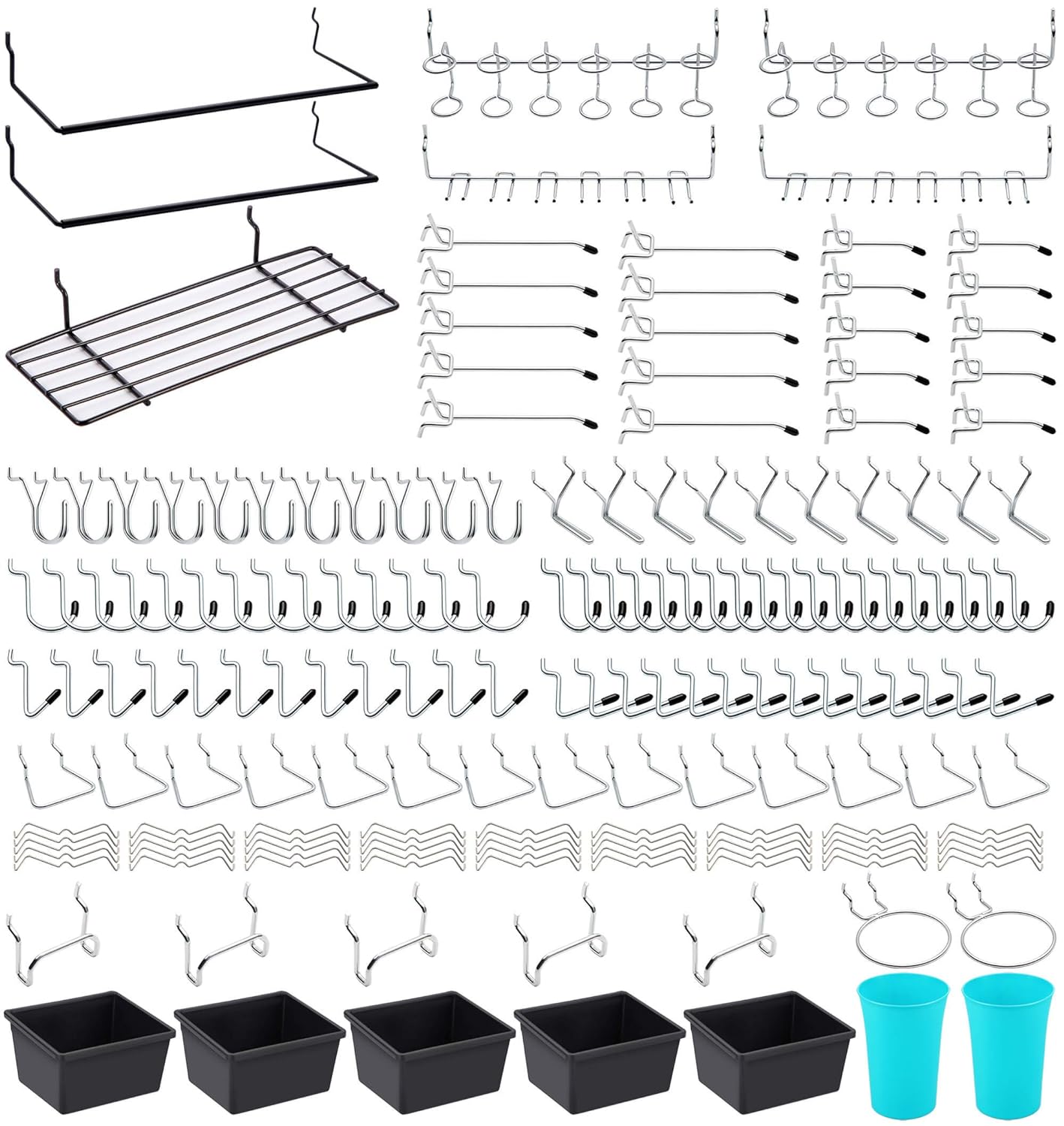 Best Pegboard Hooks, Special Peg Board Bins, Essential Peg Locks for Organizing...