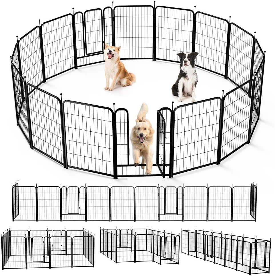 Best PawGiant Dog Fence Playpen, Special Indoor Outdoor Fence for Small/Medium/L...