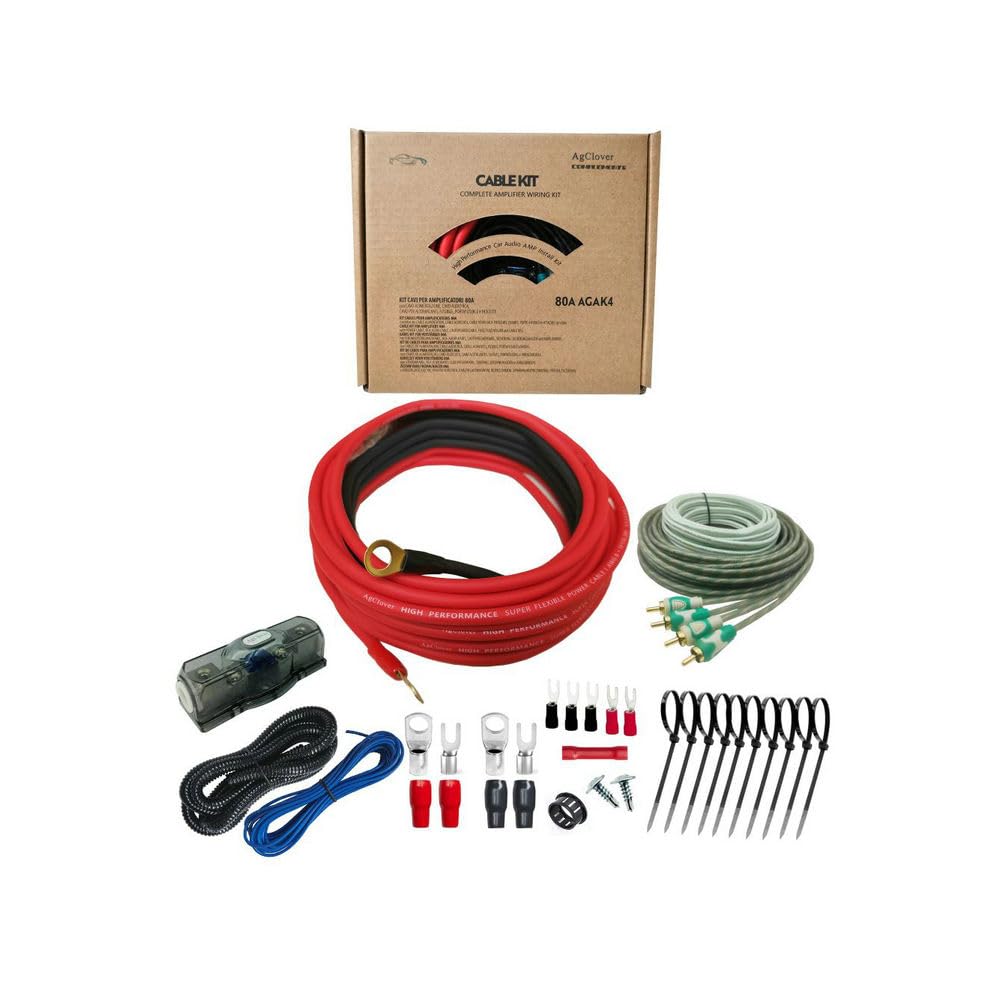 Best AGAK4 CCA Amplifier Installation Wiring Kit, Special 4 Gauge CCA Wiring Kit...
