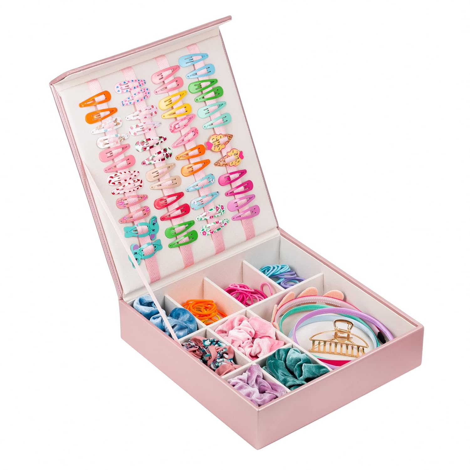 Best Girl's Hair Accessories Organizer, Special Hair Accessory Storage Box for H...