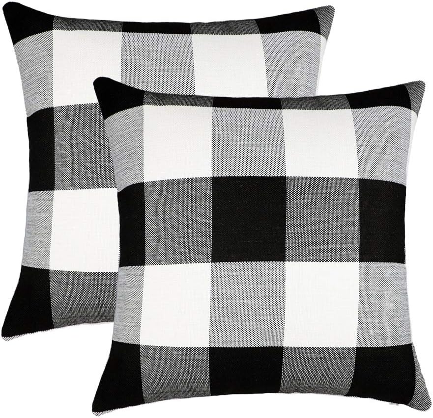 Special 4TH Emotion Pillow Covers, Unique Farmhouse Buffalo Check Plaid Pillow C...