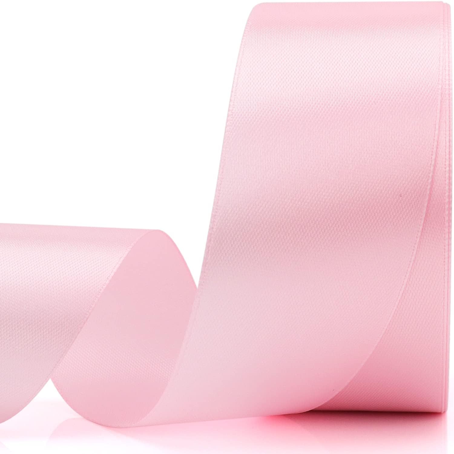 Best 1-1/2 Inch Light Pink Solid Satin Ribbon, Unique Satin Ribbon for 25 Yards,...