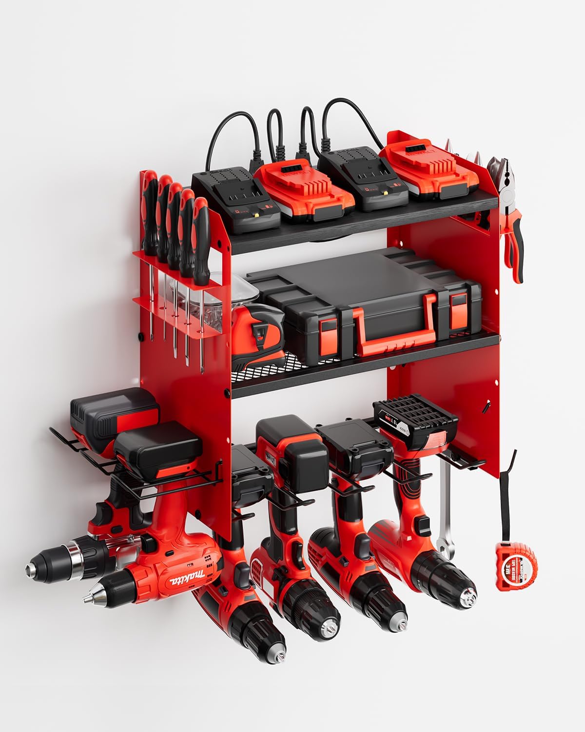 Best Dunatou Adjustable Power Tool Organizer, Special Wall Mount for Efficient S...