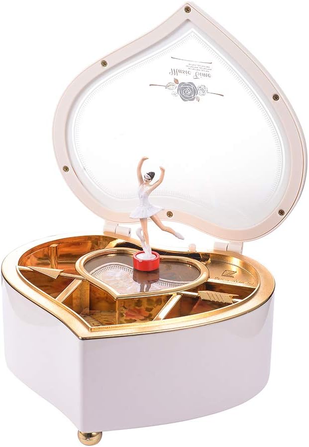 Best Rainbowie Heart Musical Jewelry Box, Special Musical Jewelry Storage Box wi...