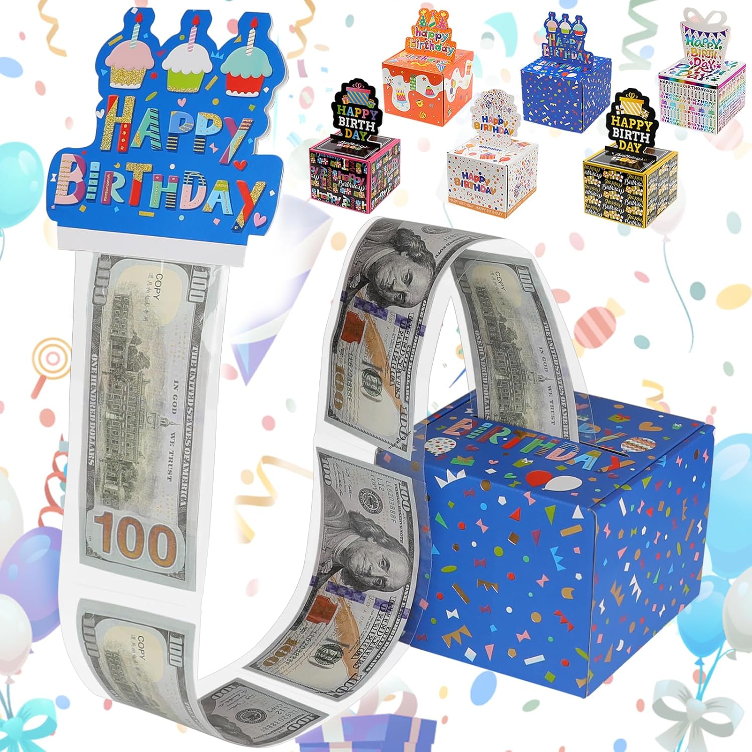 Best Birthday Money Box, Special Cash Gift Box with Surprise Money Roll, Creativ...