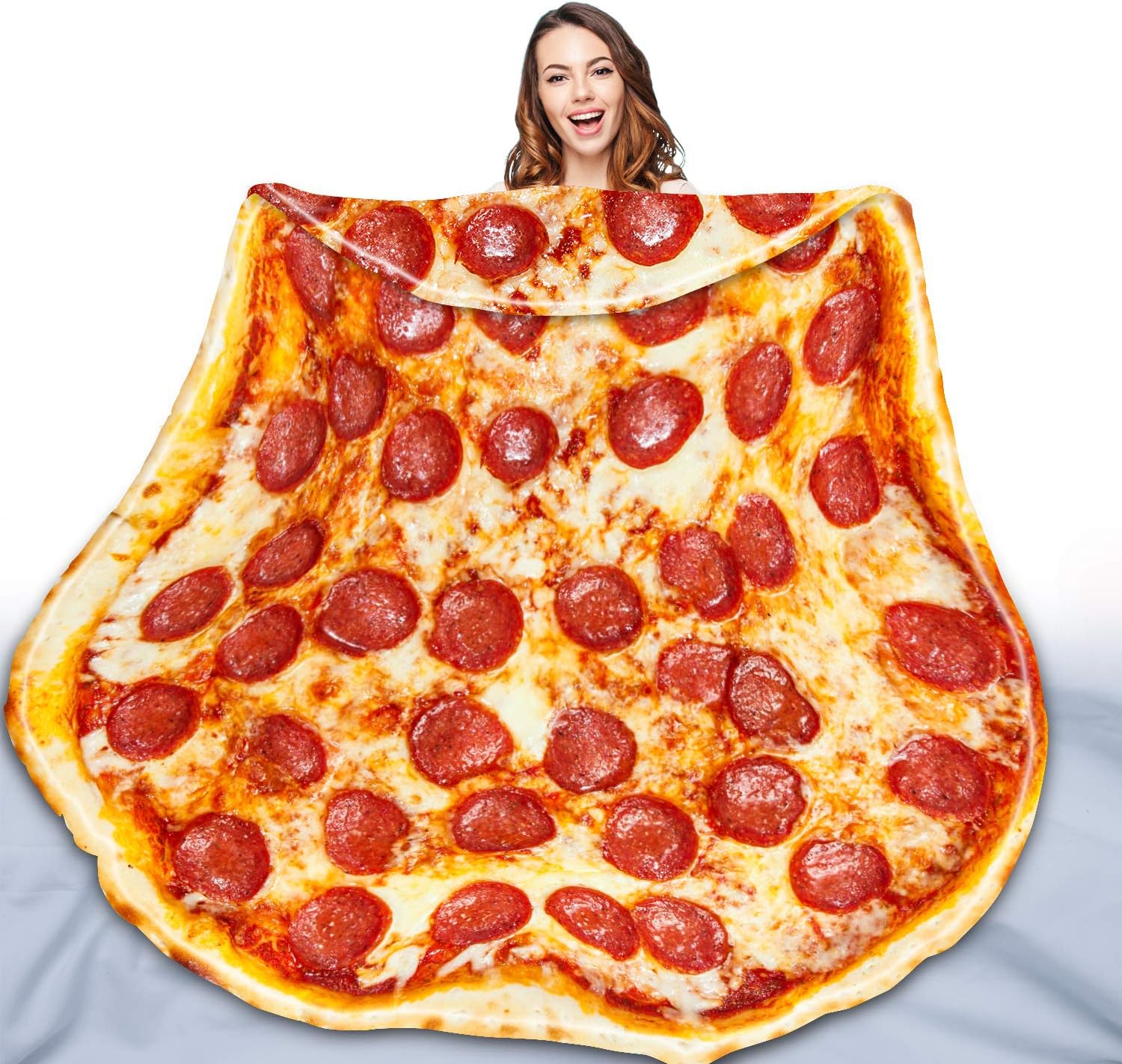 Best QiyI Pizza Blanket 2.0, Unique Food Throw Blanket for Adult and Kids, Funny...