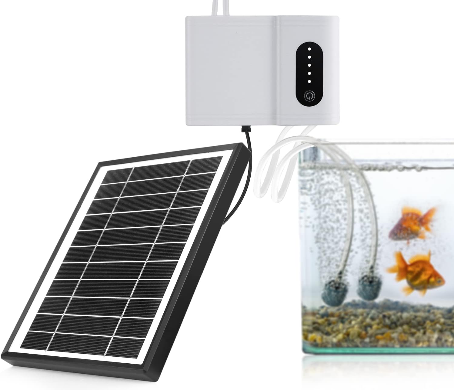 Best Solar Aquarium Air Pump, Unique Water Oxygen Aerator Pump for Fish Tank, In...