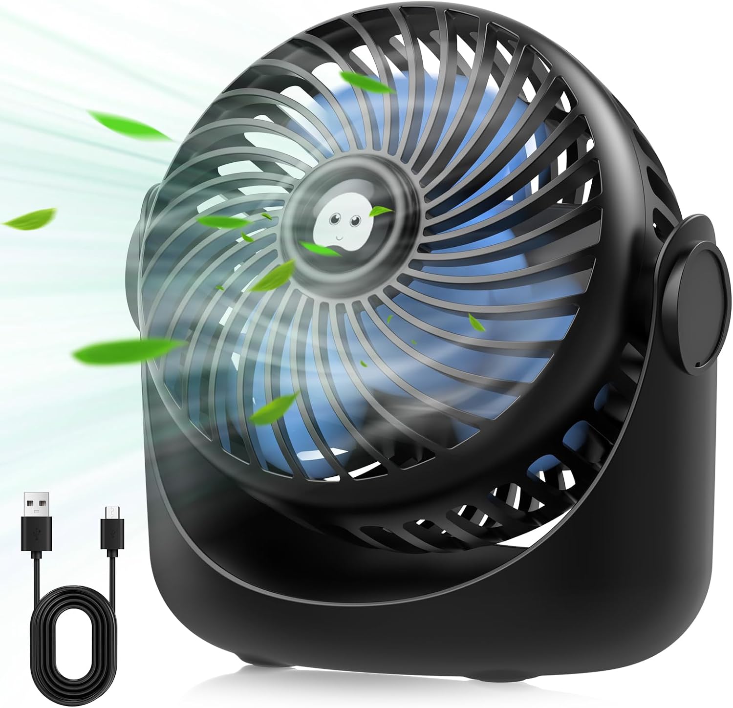 Best USB Desk Fan, Special 3 Speeds Strong Wind Small Cooling Fan, Innovative 36...