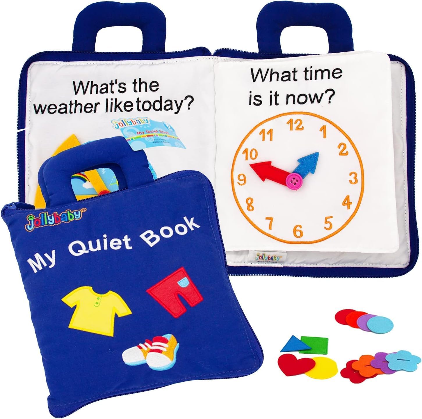 Best Jollybaby Soft Busy Book, Special Quiet Book Montessori Toy, Unique Baby To...