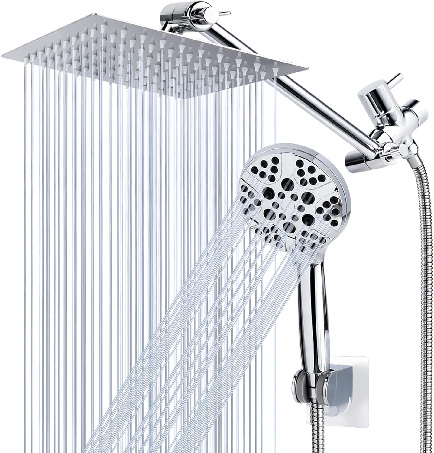Best High Pressure 10 Inch Rainfall Shower Head, Special Handheld Spray Combo wi...