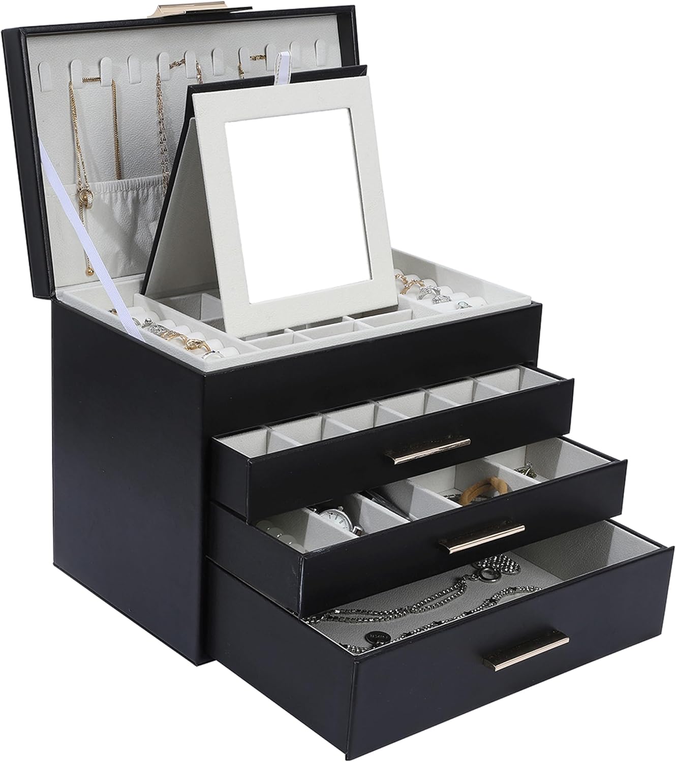 Best Jewelry Storage Box, Stylish Jewelry Holder by 4 Layer Jewelry Organizer, S...