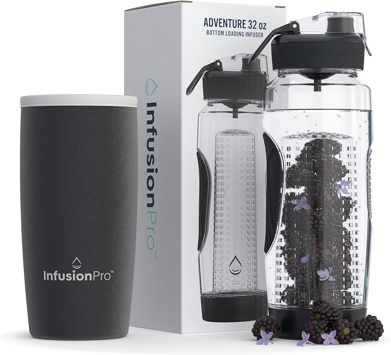 Best Infusion Pro 32 oz Fruit Infuser, Special Fruit Infuser Water Bottle with I...