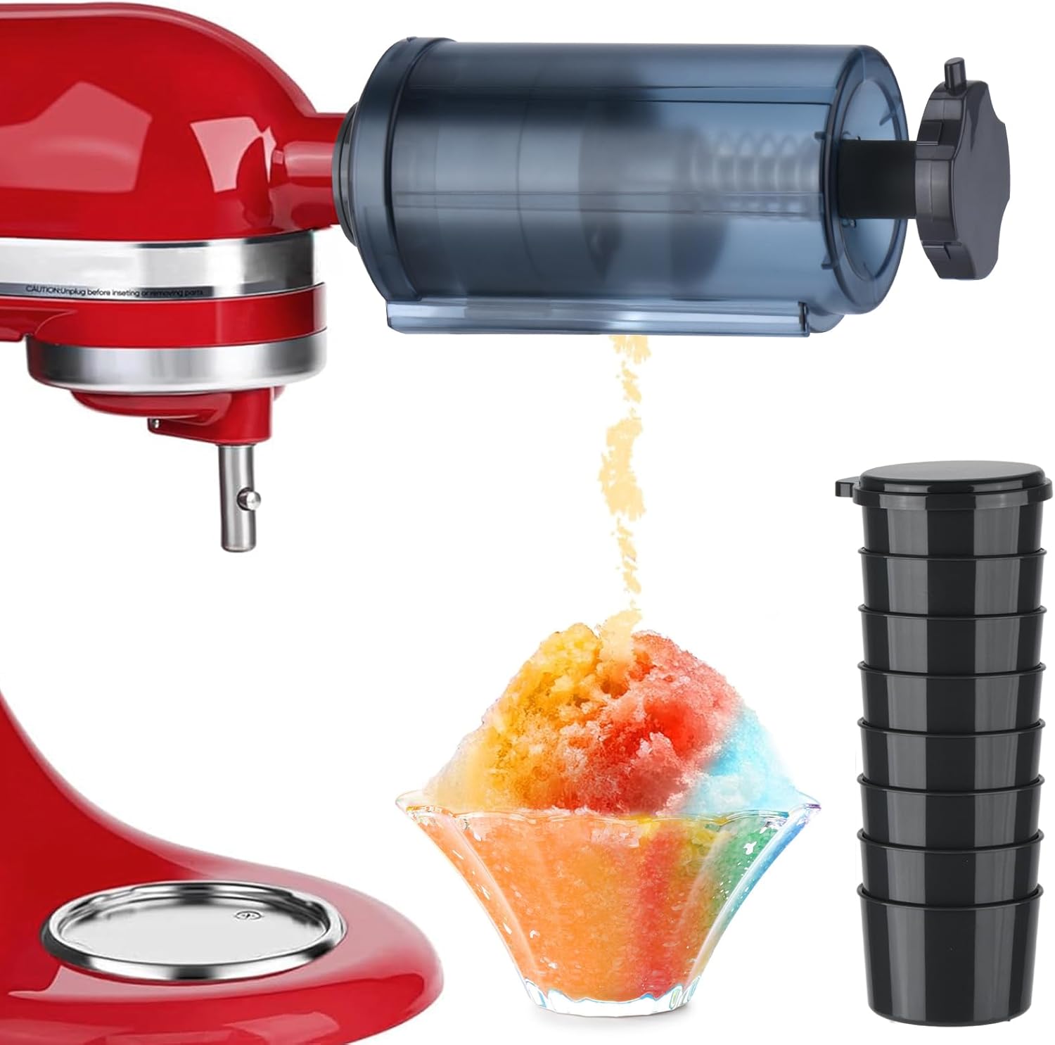 Best Shave Ice Attachment for KitchenAid Stand Mixer, Special Ice Shaver with 8...