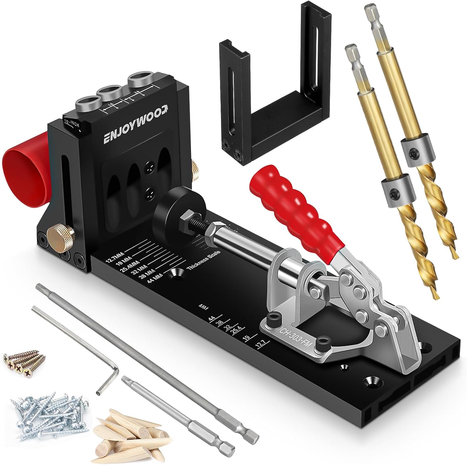 Best XK4S Pocket Hole Jig Kit, Special Professional Woodworking Tool for DIY, Un...