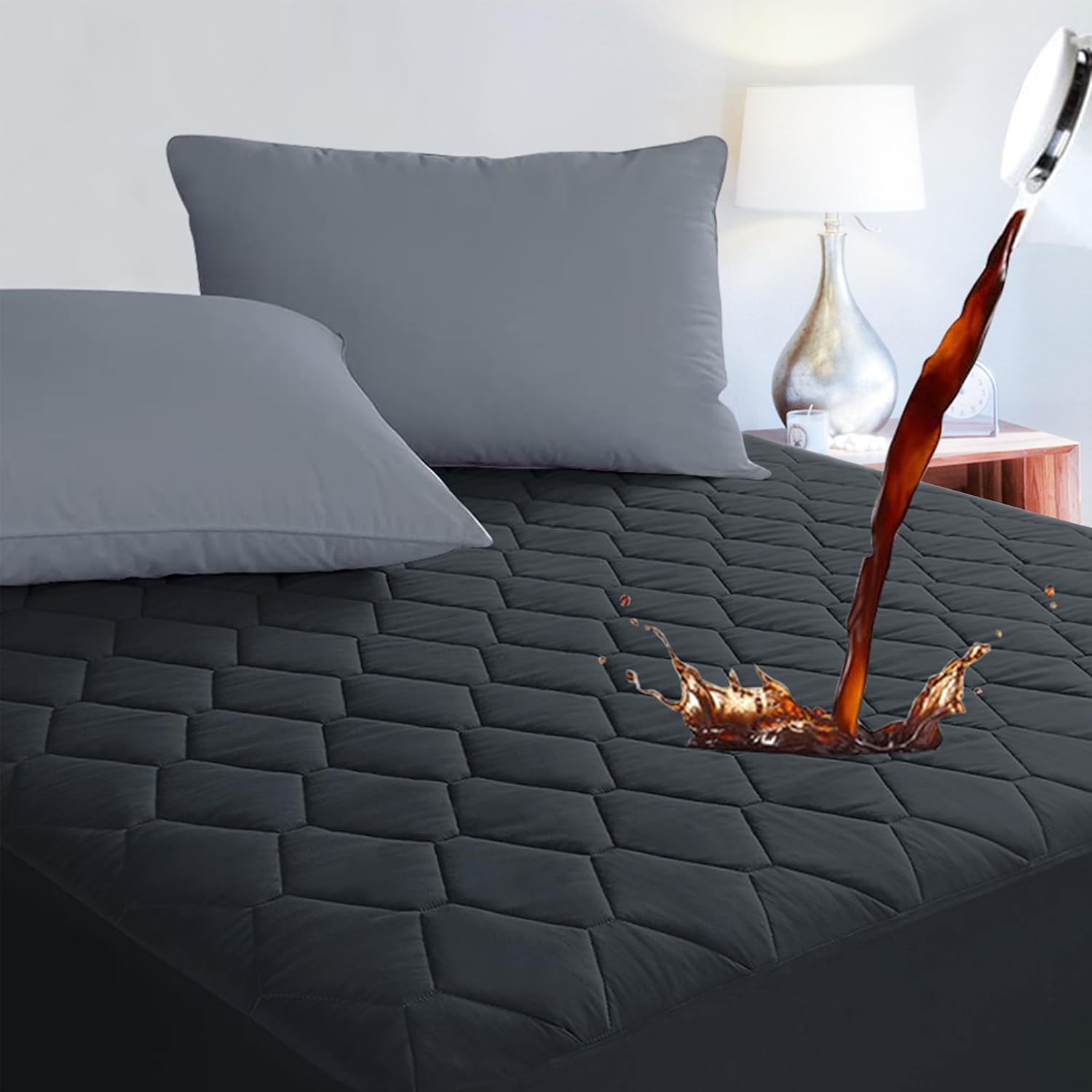 Best Twin XL Size Quilted Fitted Mattress Pad, Special 100% Waterproof Mattress...