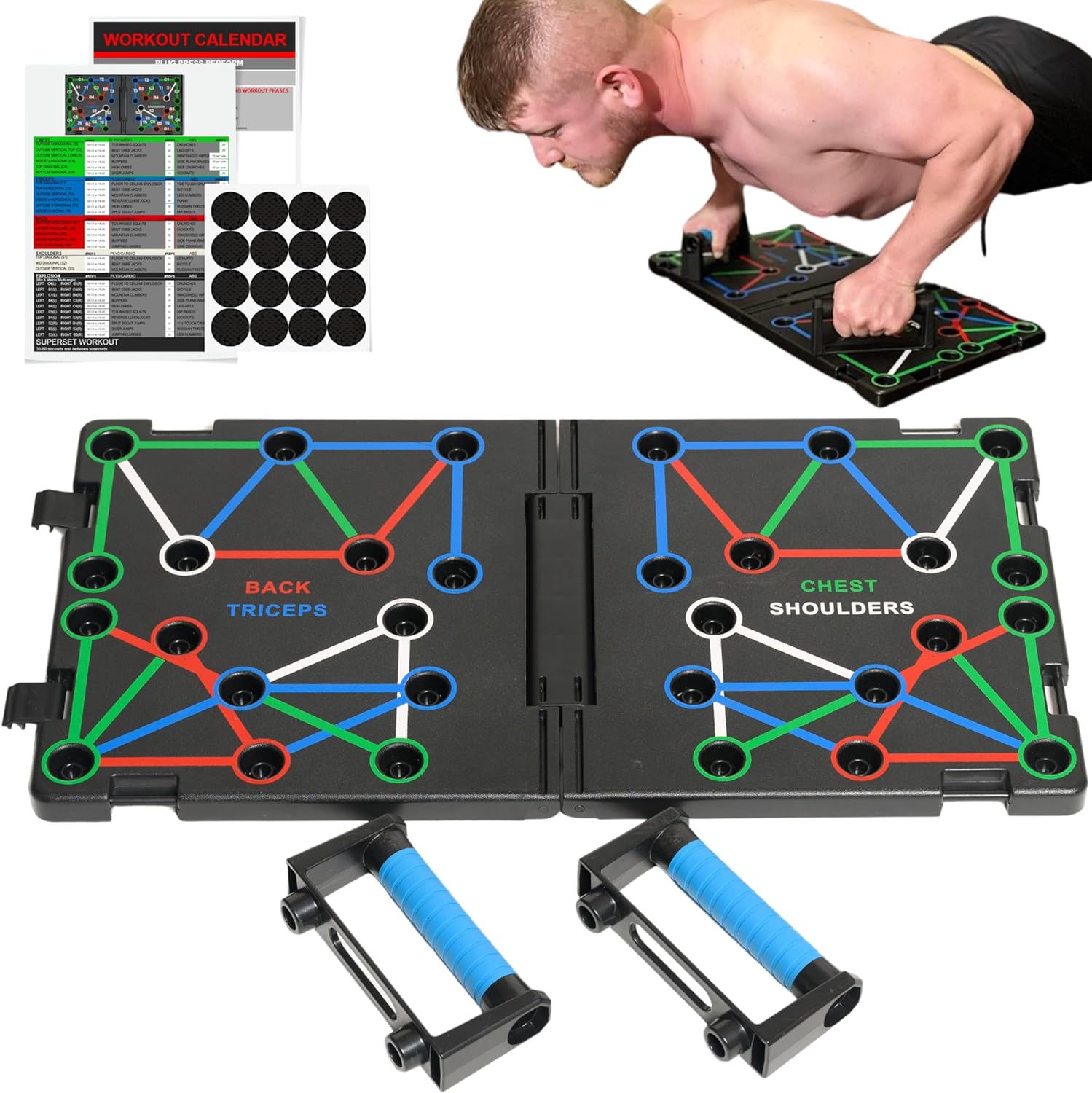 Best Push Up Board, Special Exercise Equipment for Home Workouts, Strong ABS Pla...