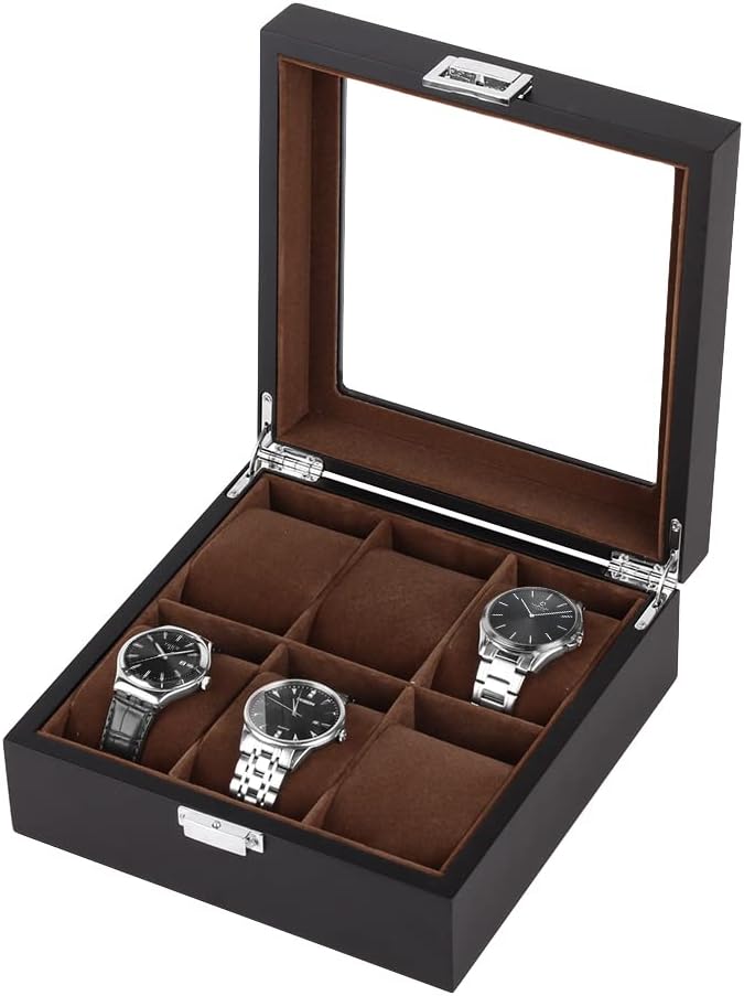 Best Baskiss Watch Box for Men, Solid Wood Luxury Watch Display Case, Special Je...