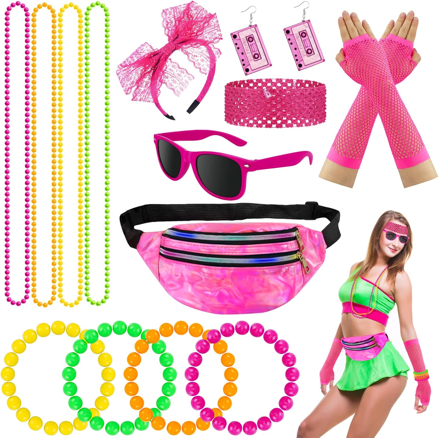 Best Hysagtek 80s Fancy Dress, Special Ladies 80s Accessories for Women, Innovat...