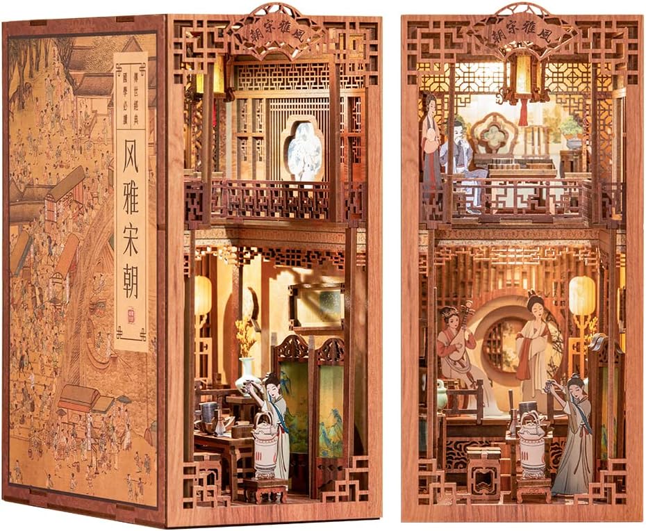 Best Fsolis DIY Book Nook Kit, Special DIY Miniature Dollhouse for Creativity, U...
