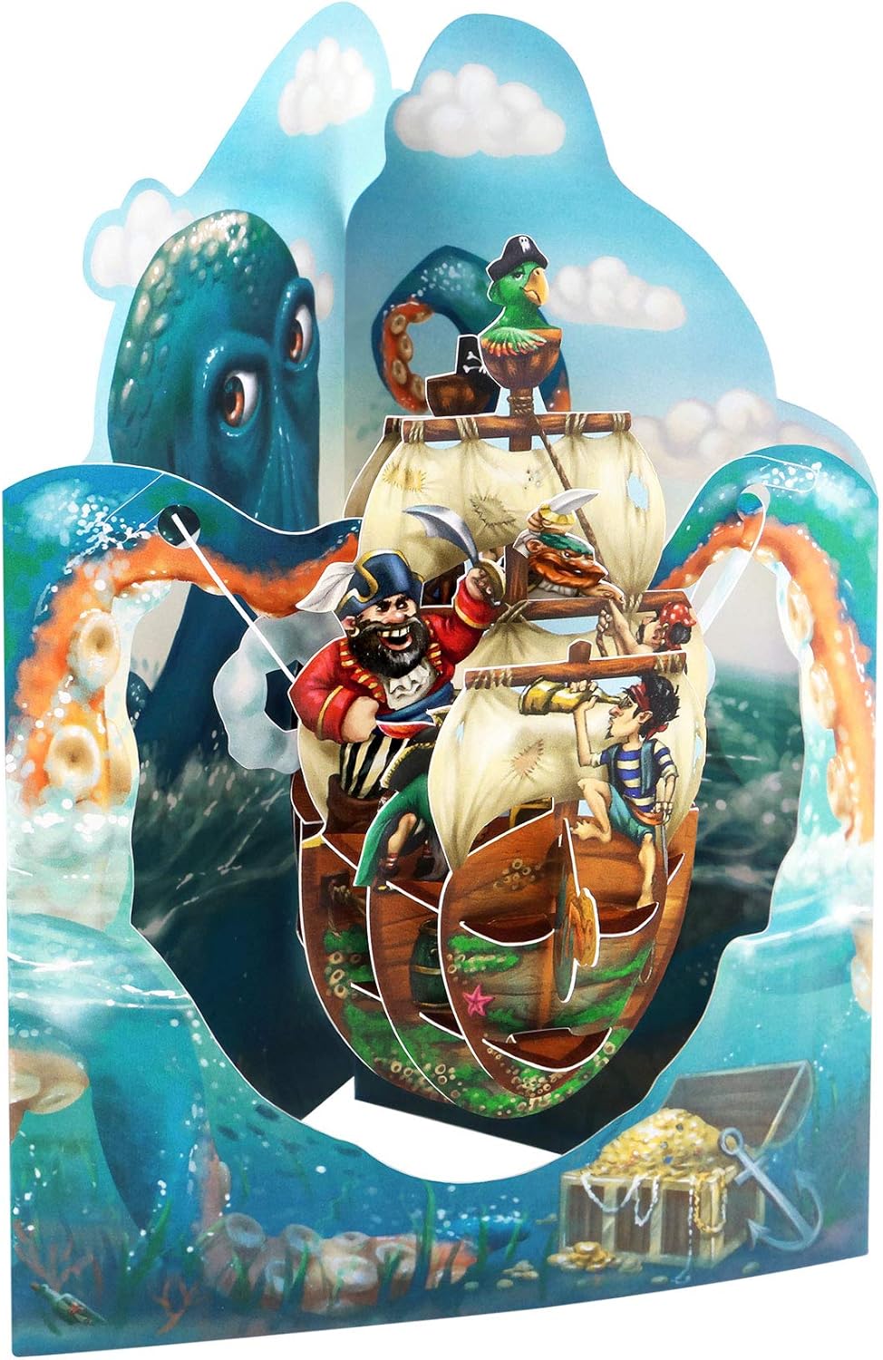 Best SANTORO Swing Card, Unique 3D Pop Up Greeting Card For Pirate Ship, Special...
