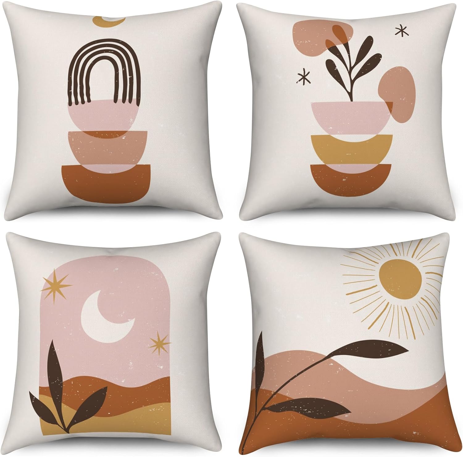 Best ASDCXZ Boho Cushion Cover, Special Cushion Covers Set of 4, Unique Bohemian...
