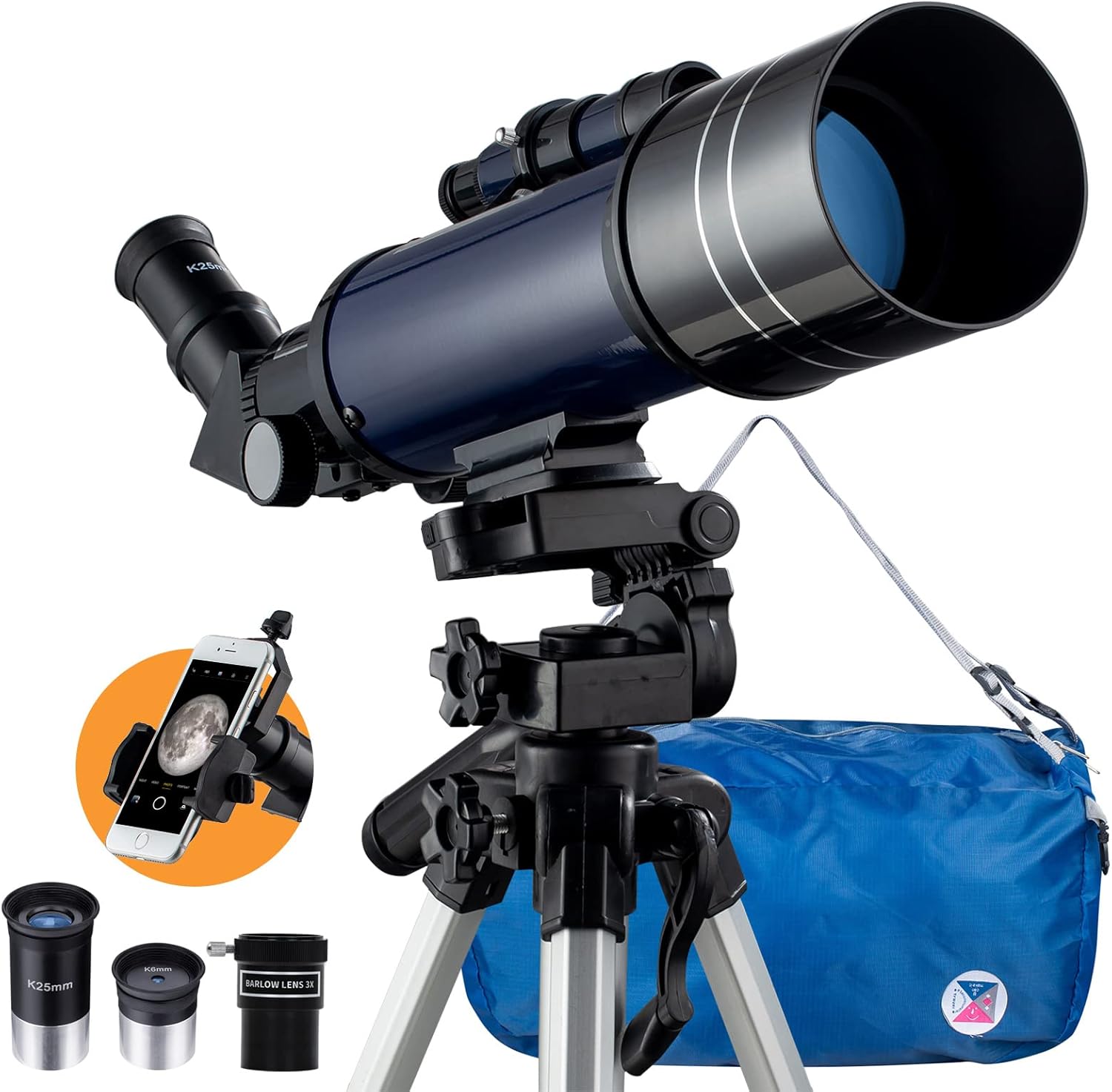 Best Pro 400/70 FMC Glass Optical Telescope for Astronomy, Special Refractor Tel...