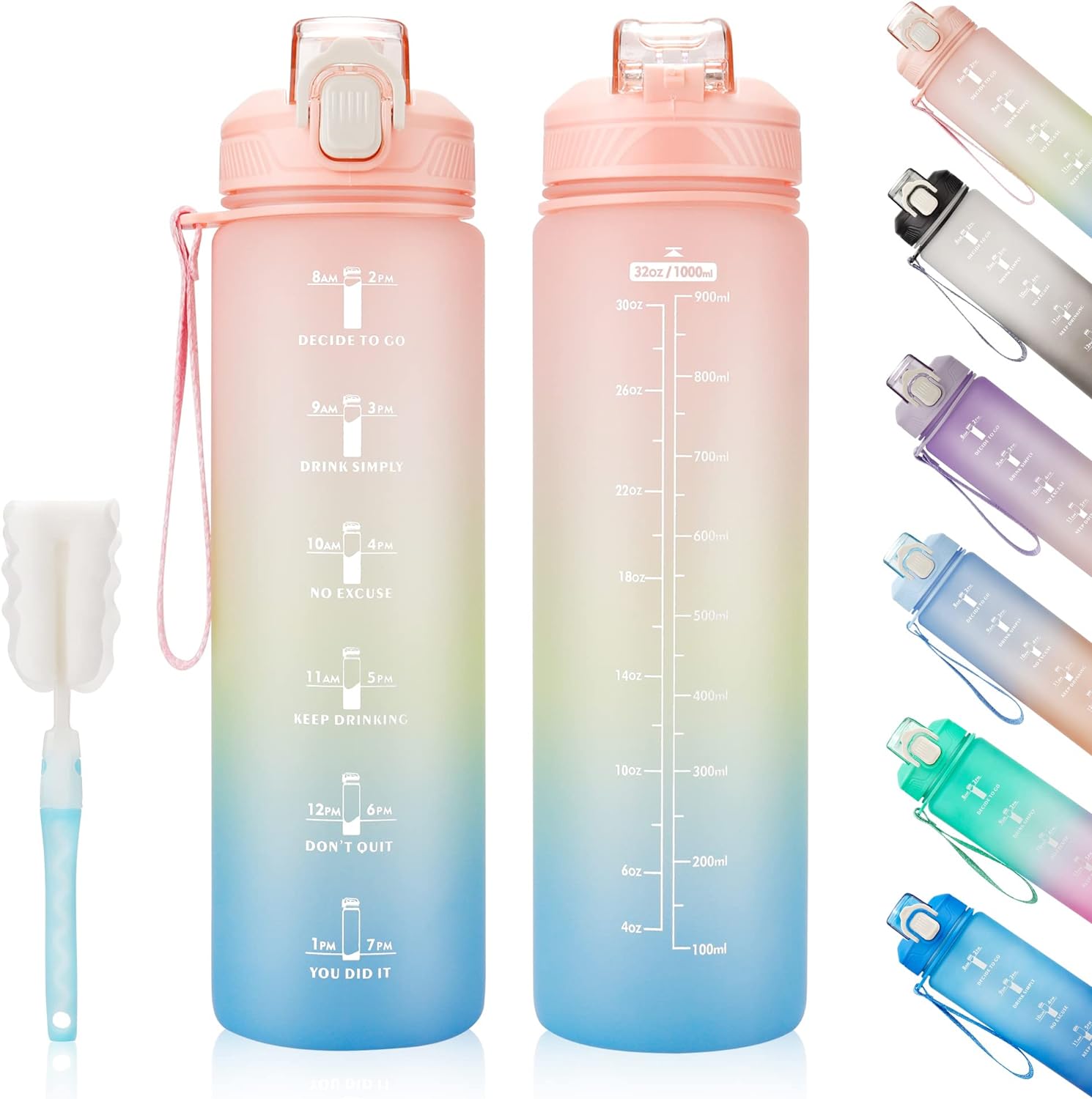 Best YC Kitchen Water Bottle, Special Water Bottle with Time Marker, Innovative...