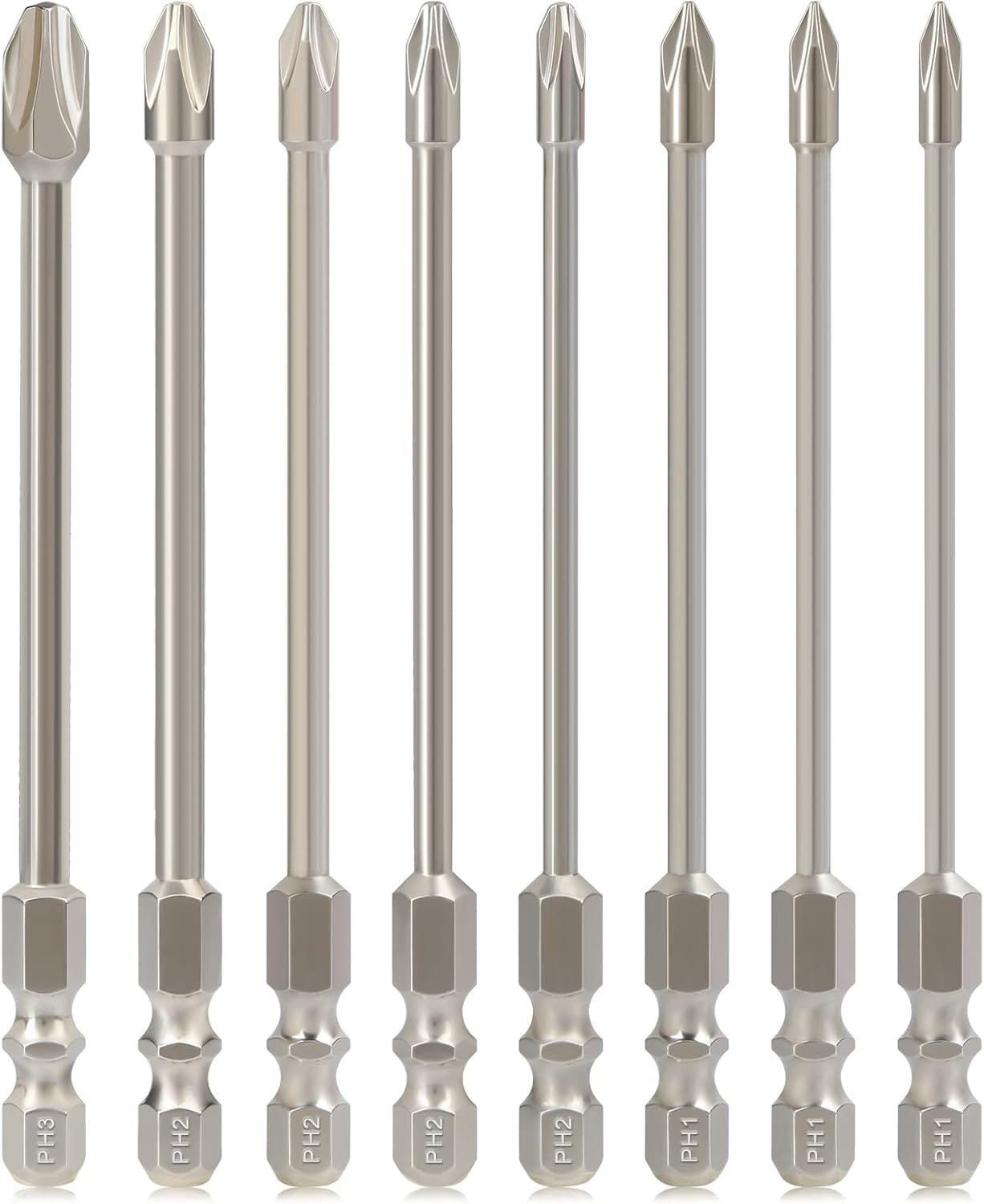 Best Hakkin Screwdriver Drill Bit Set, Special 8Pcs 100mm Phillips Impact Screwd...