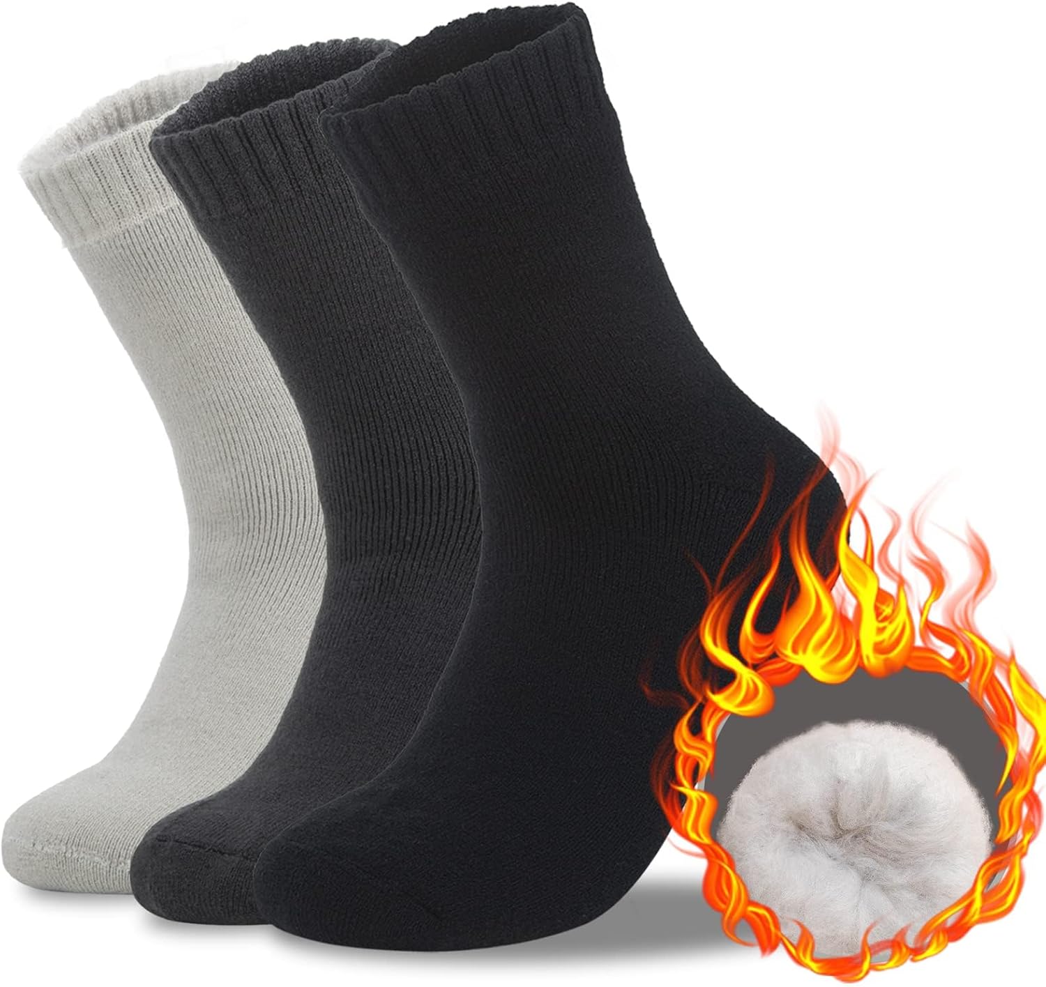 Best ElifeAcc Thermal Socks, Special Soft Brushed Merino Wool Blend Socks, Innov...