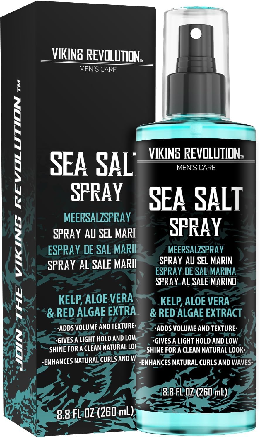 Best Viking Revolution Sea Salt Spray, Special Hair Texturizing Spray with Kelp,...