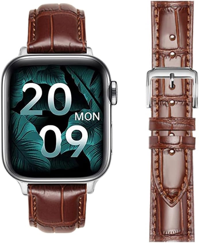 Best MUENShop Leather Strap, Premium Replacement Wristband Compatible with Apple...