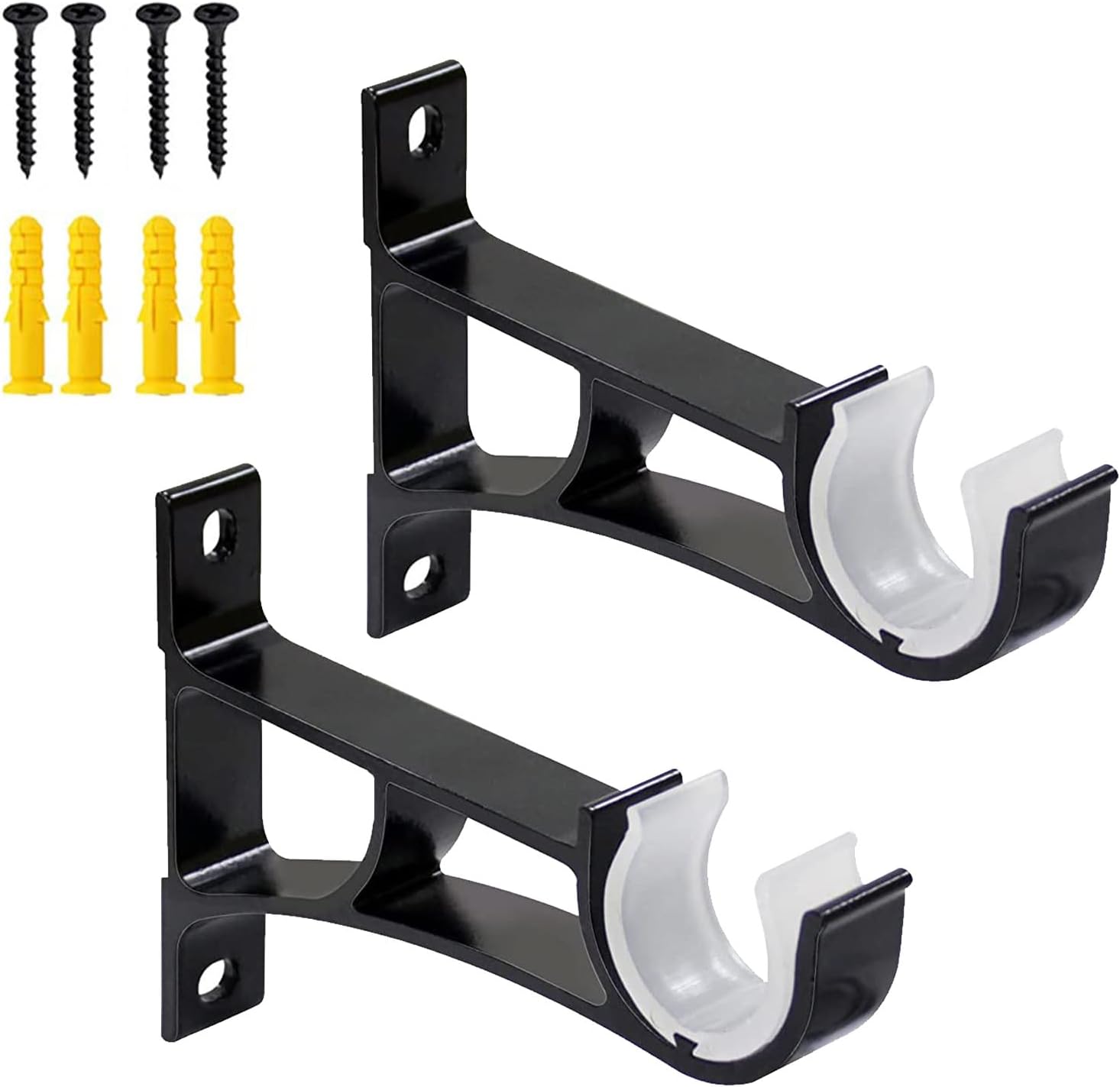 Best Carreuty Curtain Pole Brackets, Special Heavy Duty Curtain Pole Bracket wit...