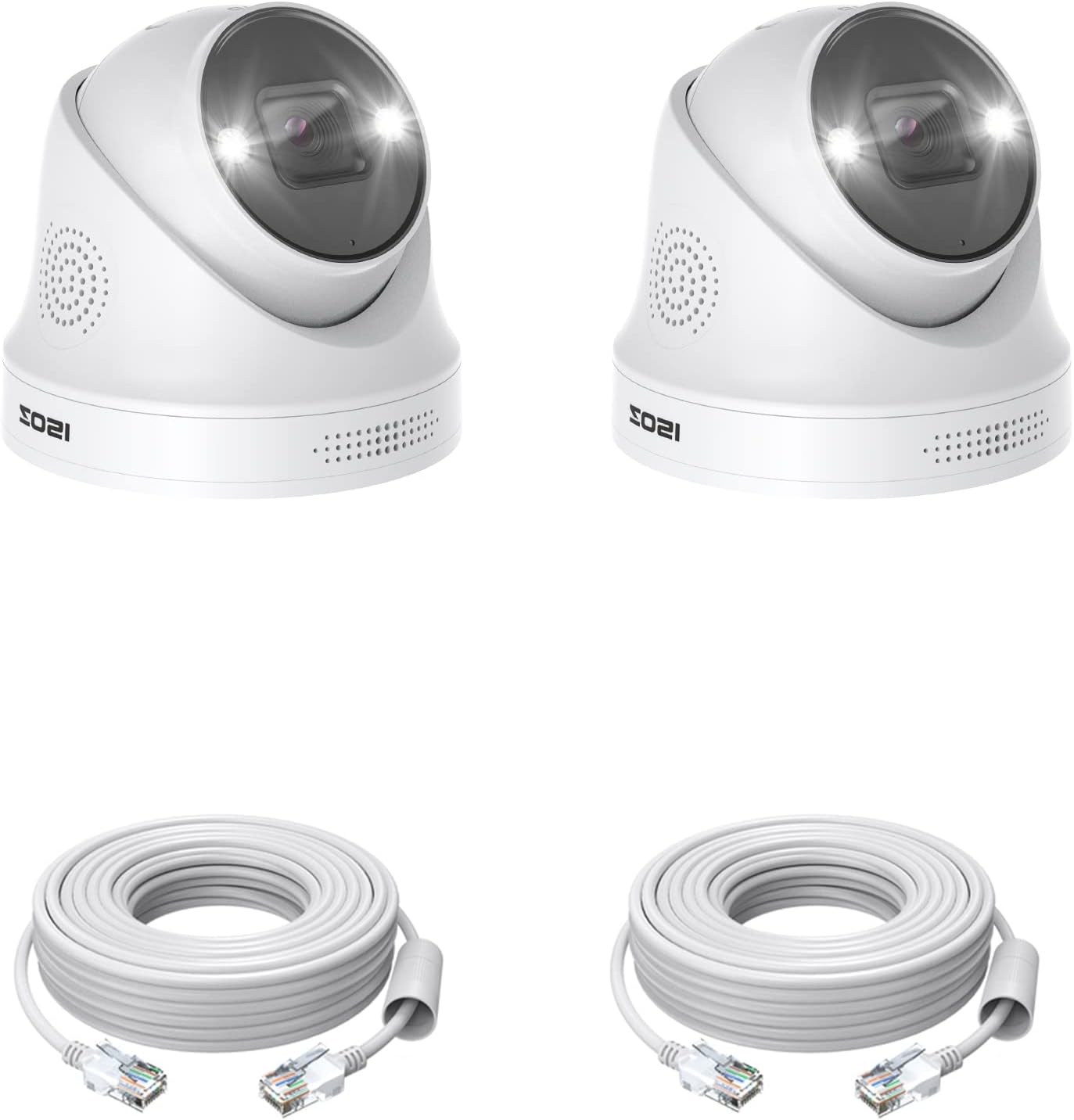 Best ZOSI 2 Pack 5MP PoE IP Dome Cameras, High-Quality Outdoor Indoor Camera wit...
