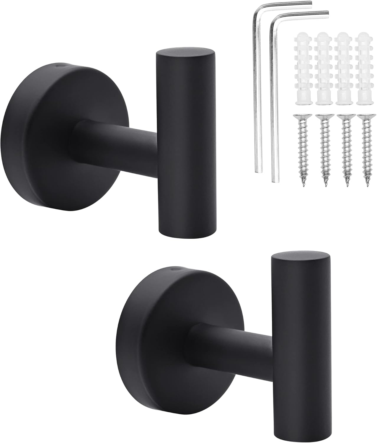 Best Heavy-Duty Bathroom Towel Hook, Designer Matte Black Towel Coat Hooks, Dura...