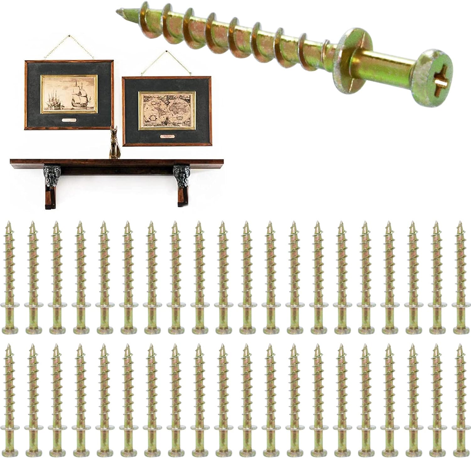 Best laffeya Double-Headed Bear Claw Picture Hanging Screw, Innovative 4 in 1 Sc...
